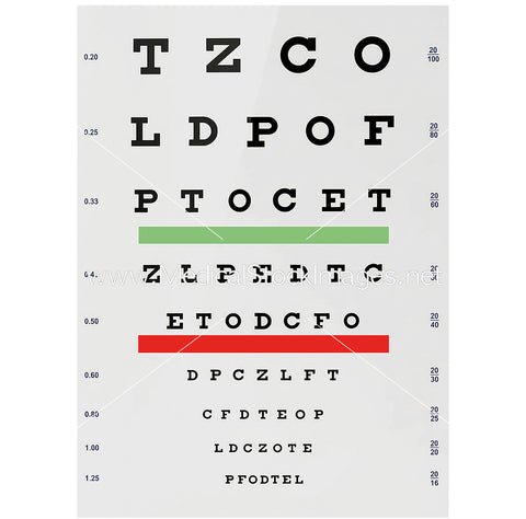 Optometric Snellen Chart